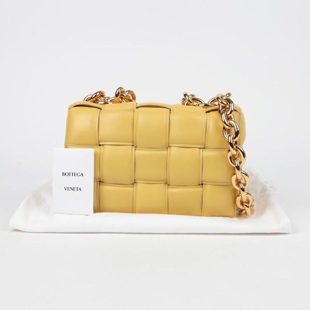 Padded Cassette Chain Shoulder Crossbody Bag